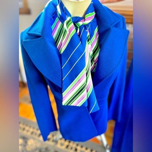 Reclaimed Vintage Jackets & Blazers - VINTAGE INDIGO POLYESTER JACKET